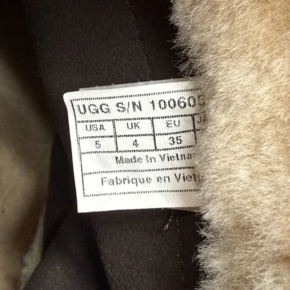 UGG Aleyah Youth Big Girls Boots Size 5 Brown Suede Shearling Fur Lined - Picture 11 of 11